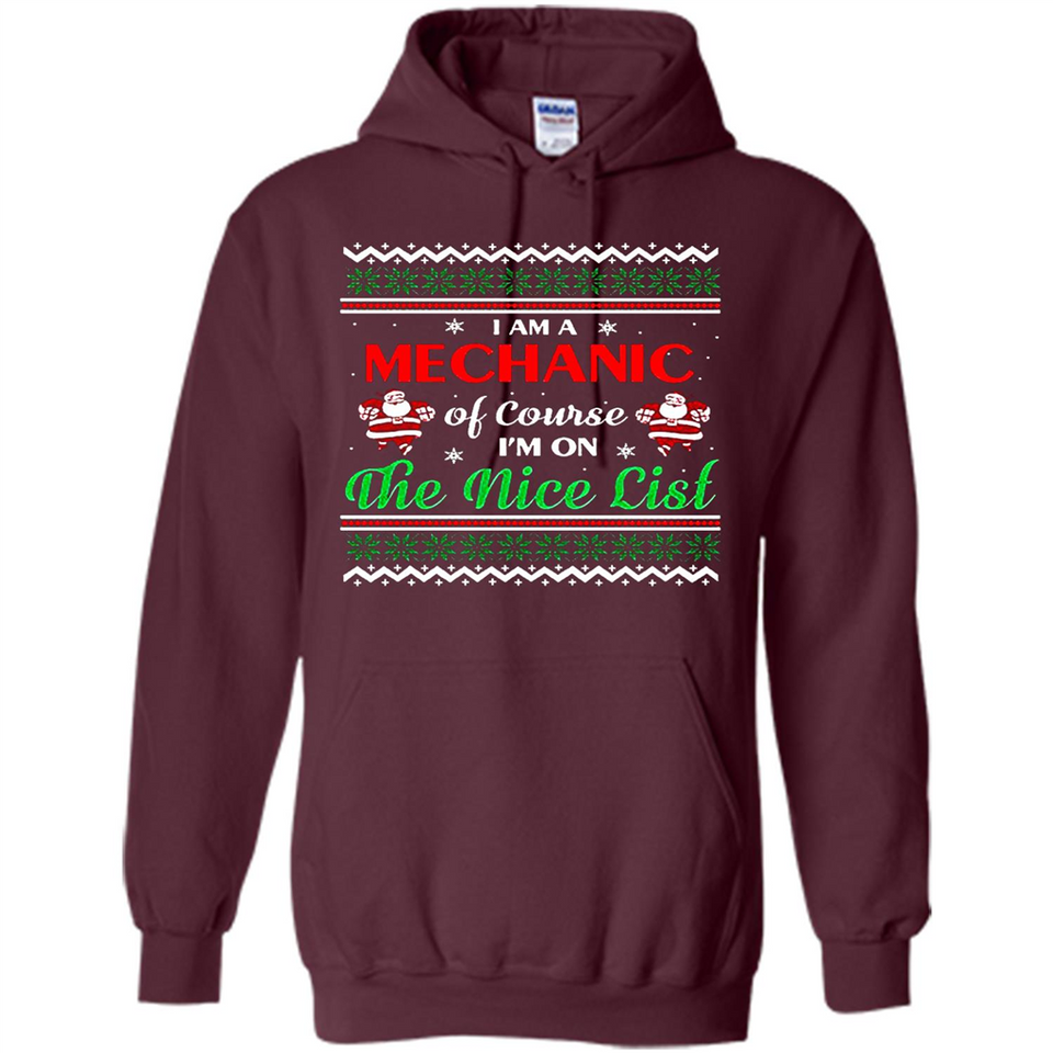 Funny Ugly Christmas T-Shirt Gift for Mechanic - Hoodie