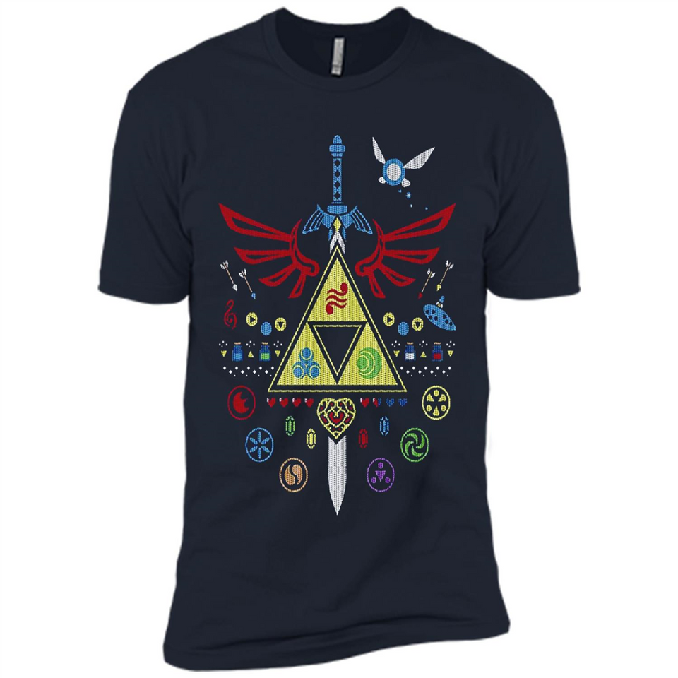 Song of Christmas Time the Legend of Zelda Ugly Sweater Perfect Christmas - Premium Short Sleeve T-Shirt