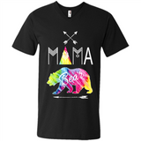 Mama Bear Shirt Tie Dye Family Vacation & Camping Tee - Men's V-Neck