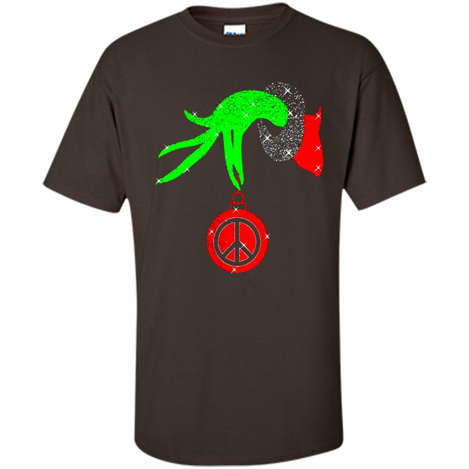 Christmas The Grinch Hand Holding Hippie Ornament - Shirt
