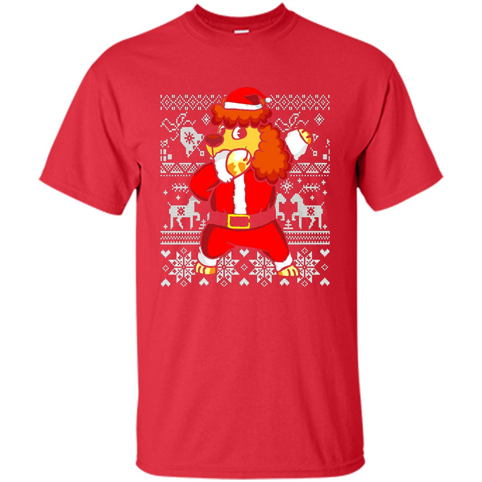 Dabbing Poodle Santa Christmas Holiday Sweatshirt - Shirt