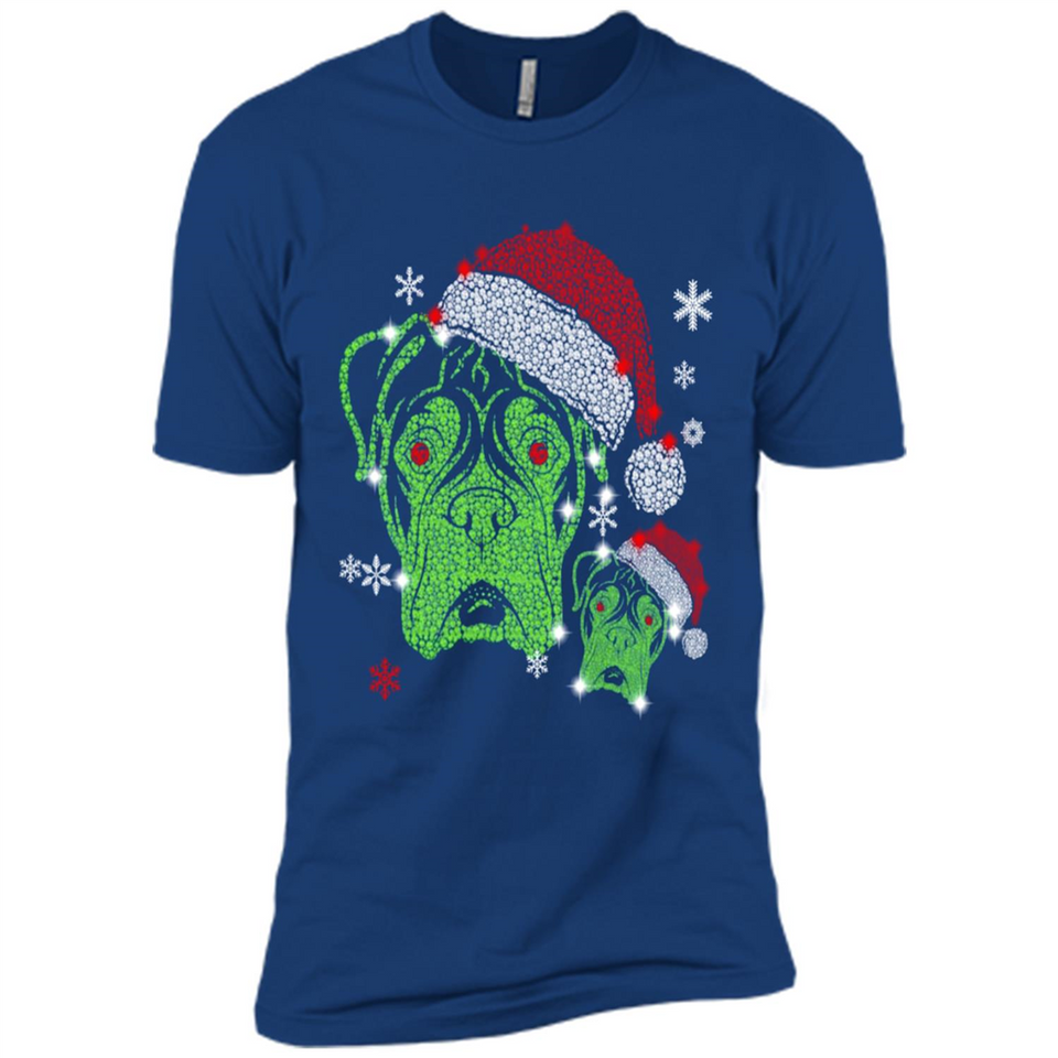 Boxer Dog diamond Christmas - Premium Short Sleeve T-Shirt