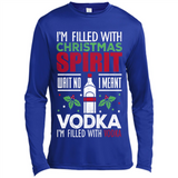 Christmas Gift Shirt Christmas Spirit Vodka Santa - Canvas Long Sleeve T-Shirt