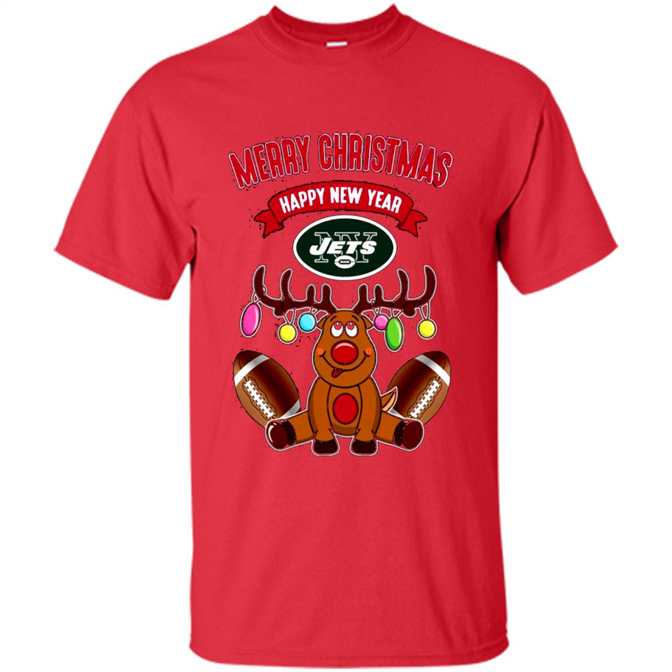 New York Jets NFL Reindeer Funny Merry Christmas And Happy New Year