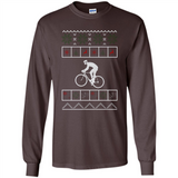 Christmas Ugly Sweater Cycling - Ugly Christmas Sweater - Long Sleeve T-Shirt