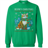Christmas Ugly Sweater Cat With Christmas Meowy Chritstmas - Sweatshirt