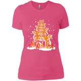 Tiger Christmas Tree Funny Merry Christmas - Ladies' Boyfriend T-Shirt