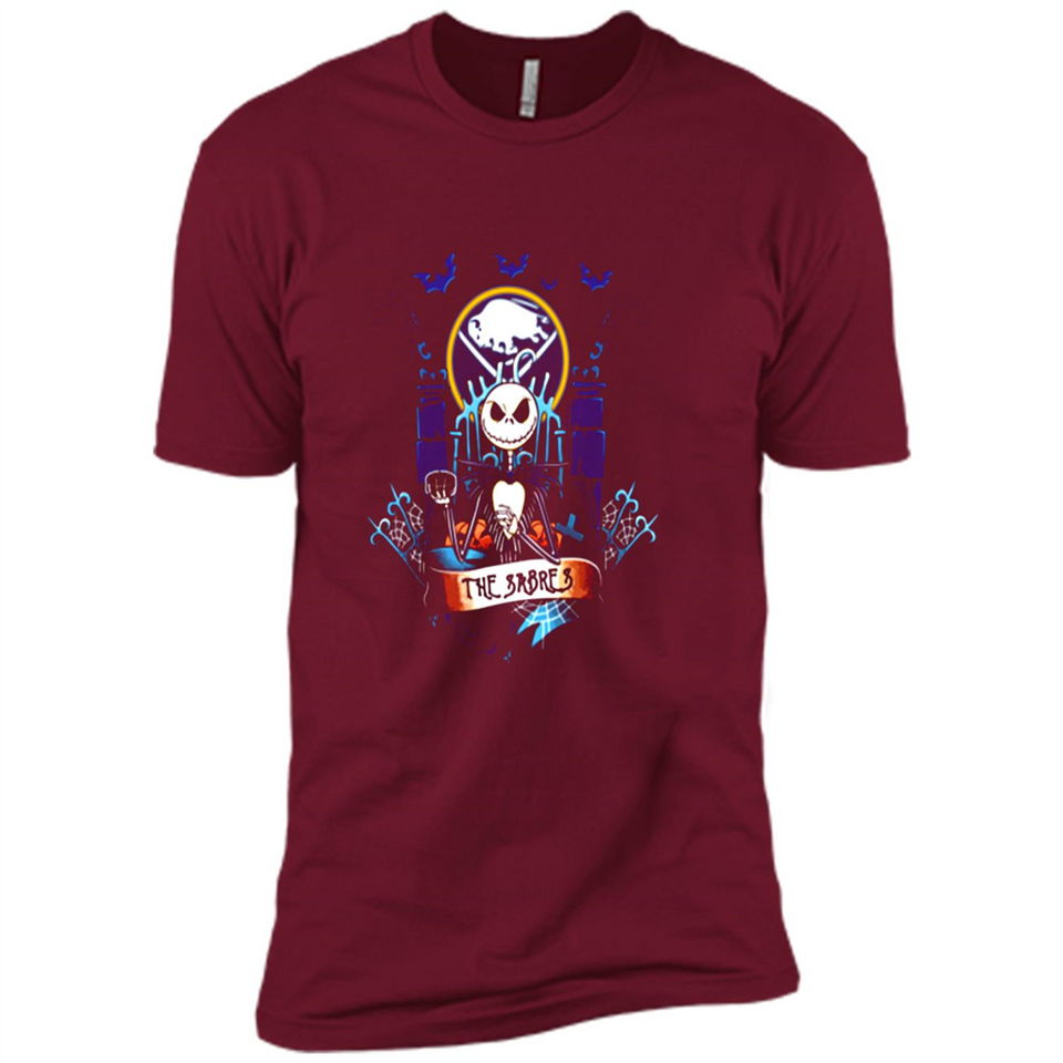 Buffalo Sabres Halloween The Nightmare Before Christmas - Premium Short Sleeve T-Shirt