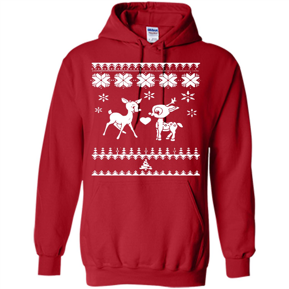 Rudolph and Clarice Ugly Christmas Sweater - Hoodie