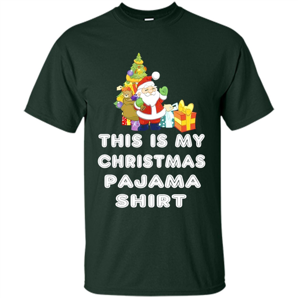 This is My Christmas Pajama Shirt - Santa Bear Tree Gift Tee