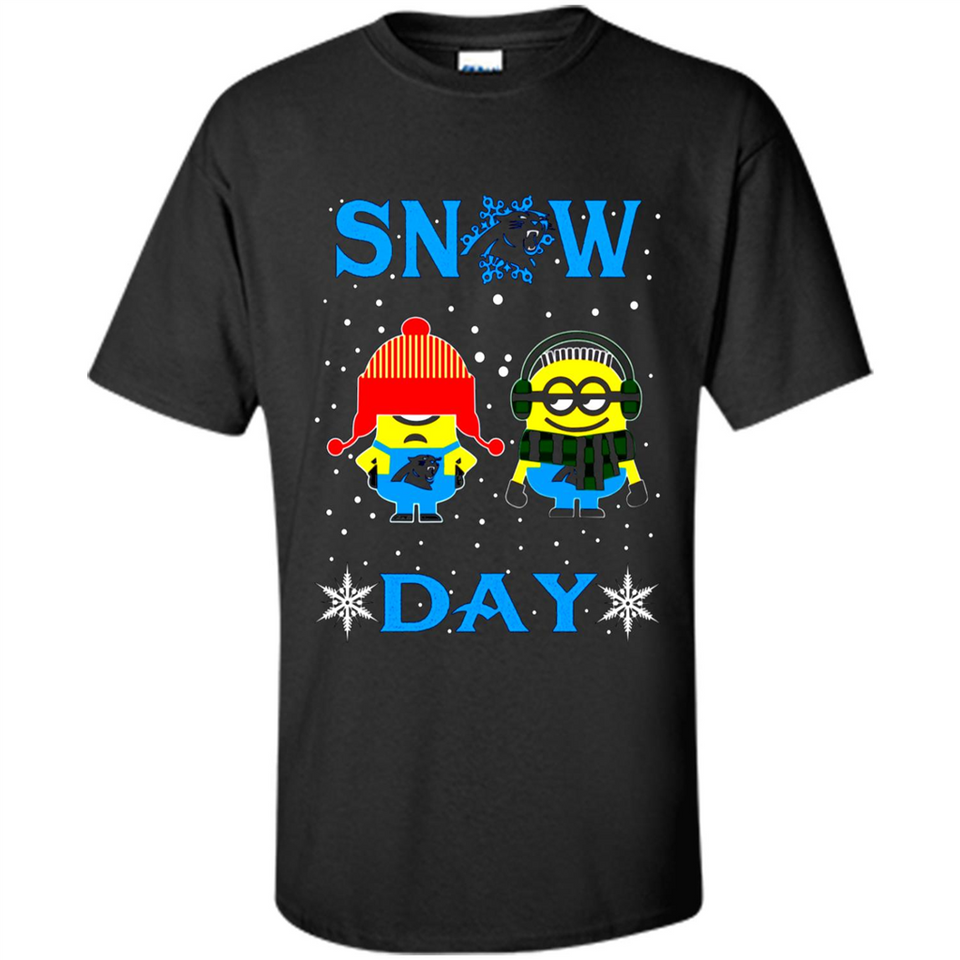Snow Day Shirt For Carolina Panthers Vs Minion Fans pingpong