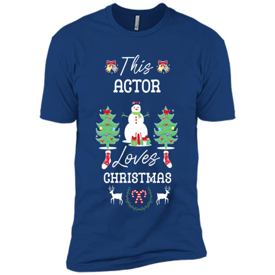 This Actor Loves Christmas Tree Shirt with Snowman
