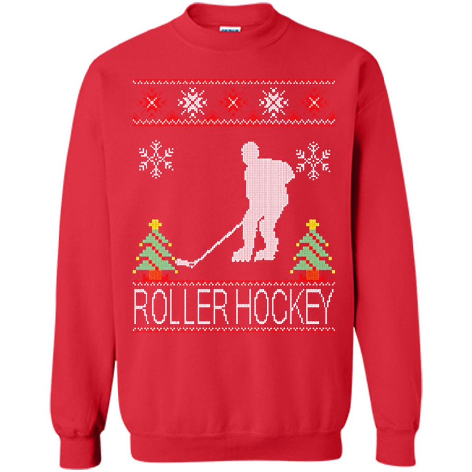 roller hockey Christmas ugly