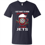 I Just Want To Drink Hot Chocolate & Watch Winnipeg Jets Ugly Christmas Sweater PINGPONG