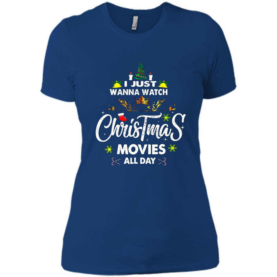 Funny Christmas Movie Shirt, Christmas Movies - Ladies' Boyfriend T-Shirt
