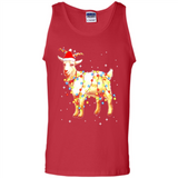 Christmas Lights Goat Wearing Santa Hat Funny Xmas - Tank Top