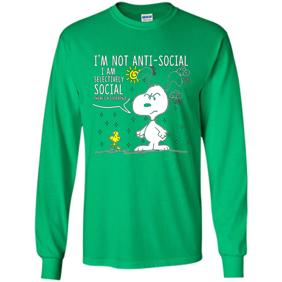 Snoopy I'm Not Anti-Social I Am Selectively Social