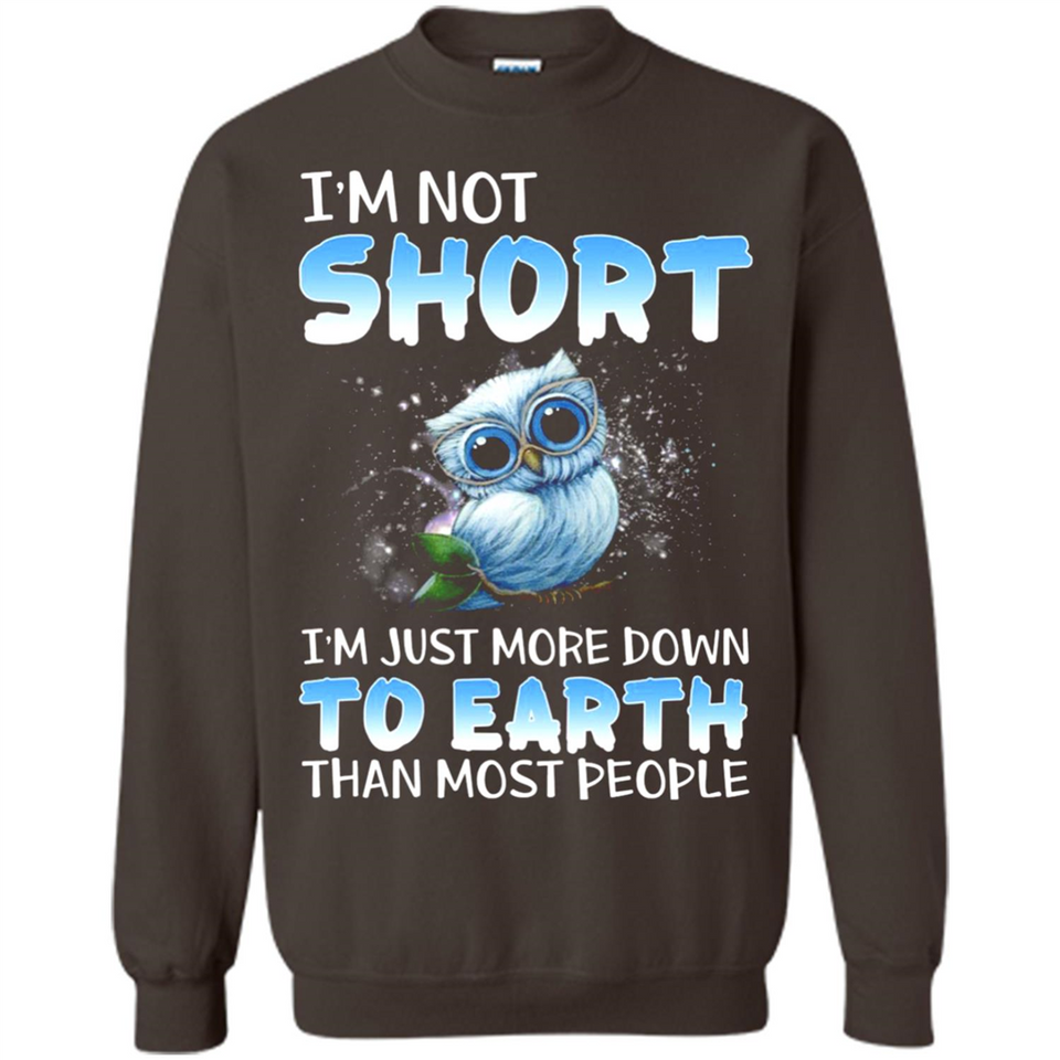 The owl I'm not short I just more down to Earth than most people - Sweatshirt