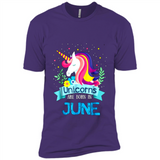 Unicorns are born in June Birthday Rainbow Gift Ladies Custom