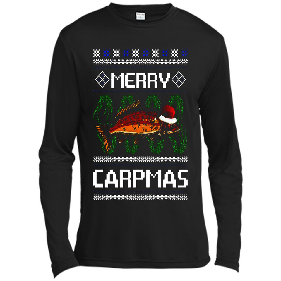 Santa Claus Carpmas Merry Carpmas Christmas Sweater PINGPONG - Canvas Long Sleeve T-Shirt