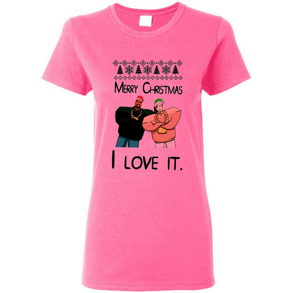Drake Merry Christmas I love it sweatshirt PINGPONG - Ladies Short-Sleeve