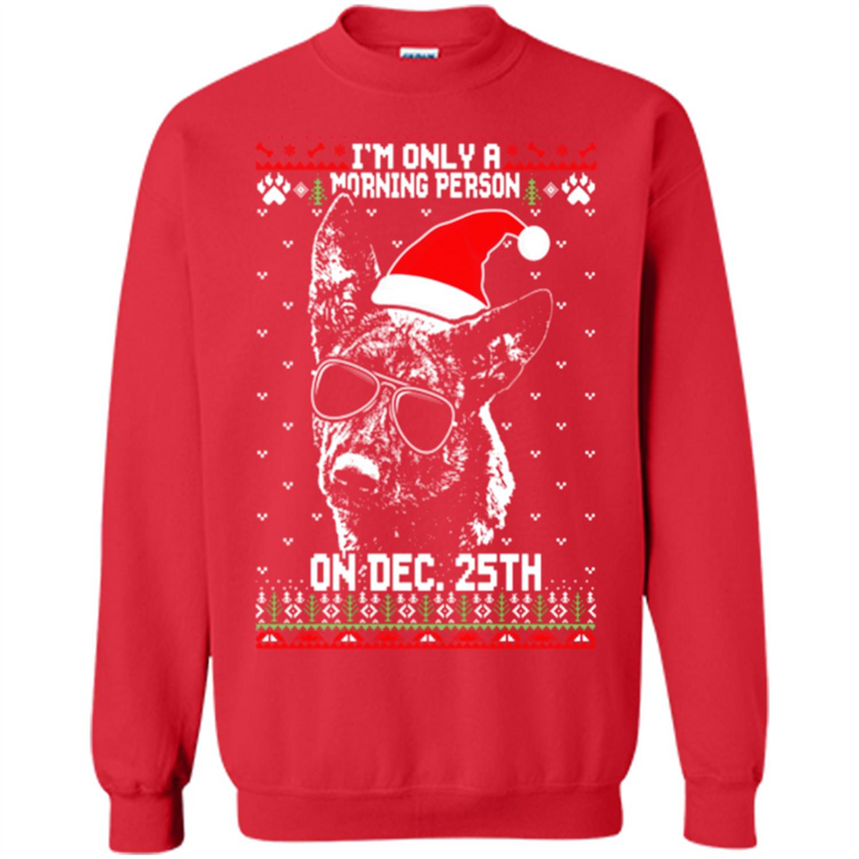 Morning Person Dutch Shepherd Funny Xmas - Sweatshirt