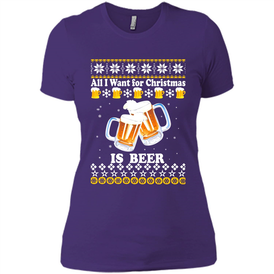 All I want for Christmas is Beer sweater - Ladies' Boyfriend T-Shirt