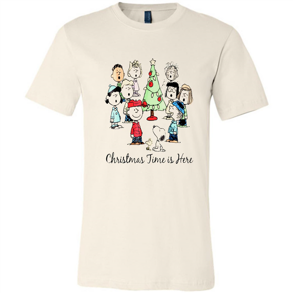 Snoopy Christmas Time Is Here Sporty T-Shirt - Canvas Unisex T-Shirt