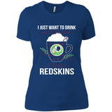 I Just Want To Drink Hot Chocolate & Watch Washington Redskins Ugly Christmas Sweater PINGPONG
