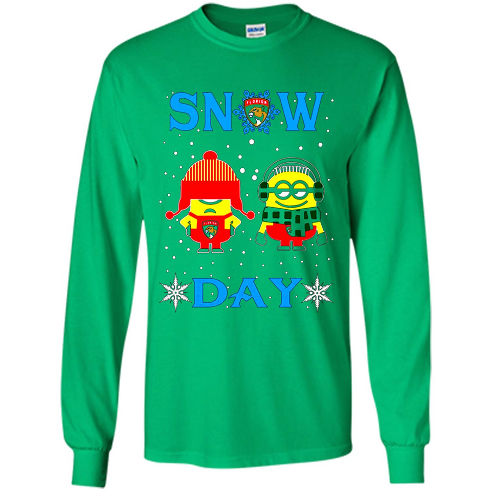 Snow Day Shirt For Florida Panthers Vs Minion Fans pingpong