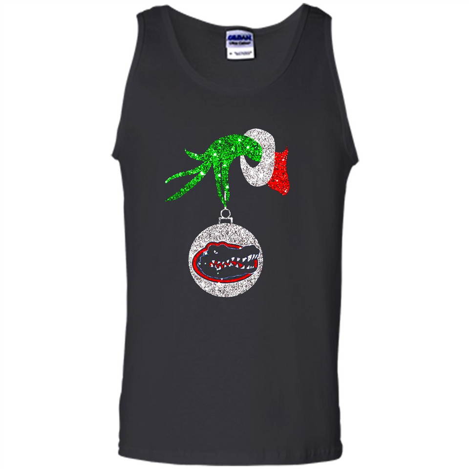 Funny Florida Gators Glitter Grinch Monogram Ornament Christmas Gift - Tank Top