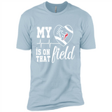 Houston Texans Football My Heart is on that Field - Premium Short Sleeve T-Shirt