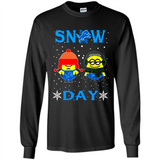 Snow Day Shirt For Detroit Lions Vs Minion Fans pingpong
