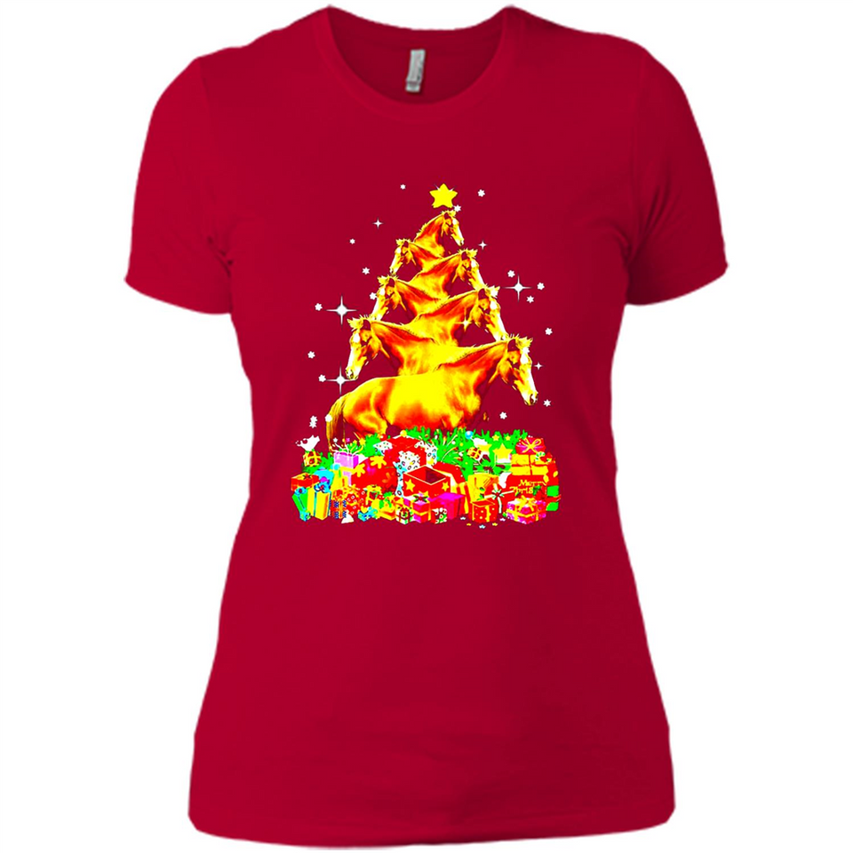 Horse Lover Tees Merry Christmas - Ladies' Boyfriend T-Shirt