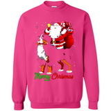 Merry Christmas Santa Claus With Big Dog sweater PINGPONG
