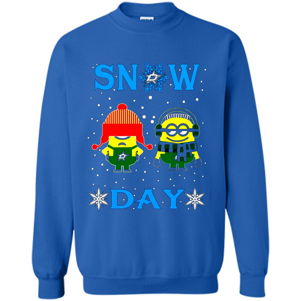 Snow Day Shirt For Dallas Stars Vs Minion Fans pingpong