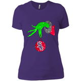 GRINCH HAND HOLDING CHICAGO WHITE SOX GLITTER CHRISTMAS PINGPONG