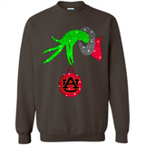 GRINCH HAND HOLDING AUBURN TIGERS GLITTER CHRISTMAS PINGPONG