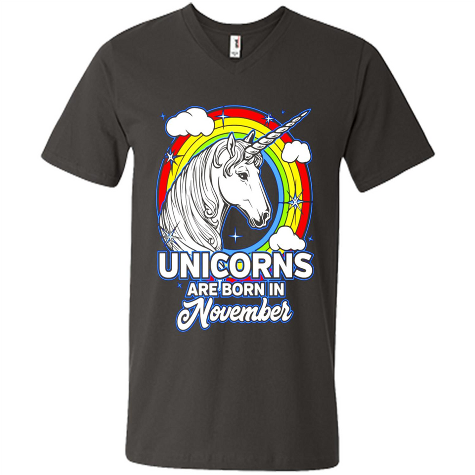 Unicorns Are Born In November Birthday Rainbow