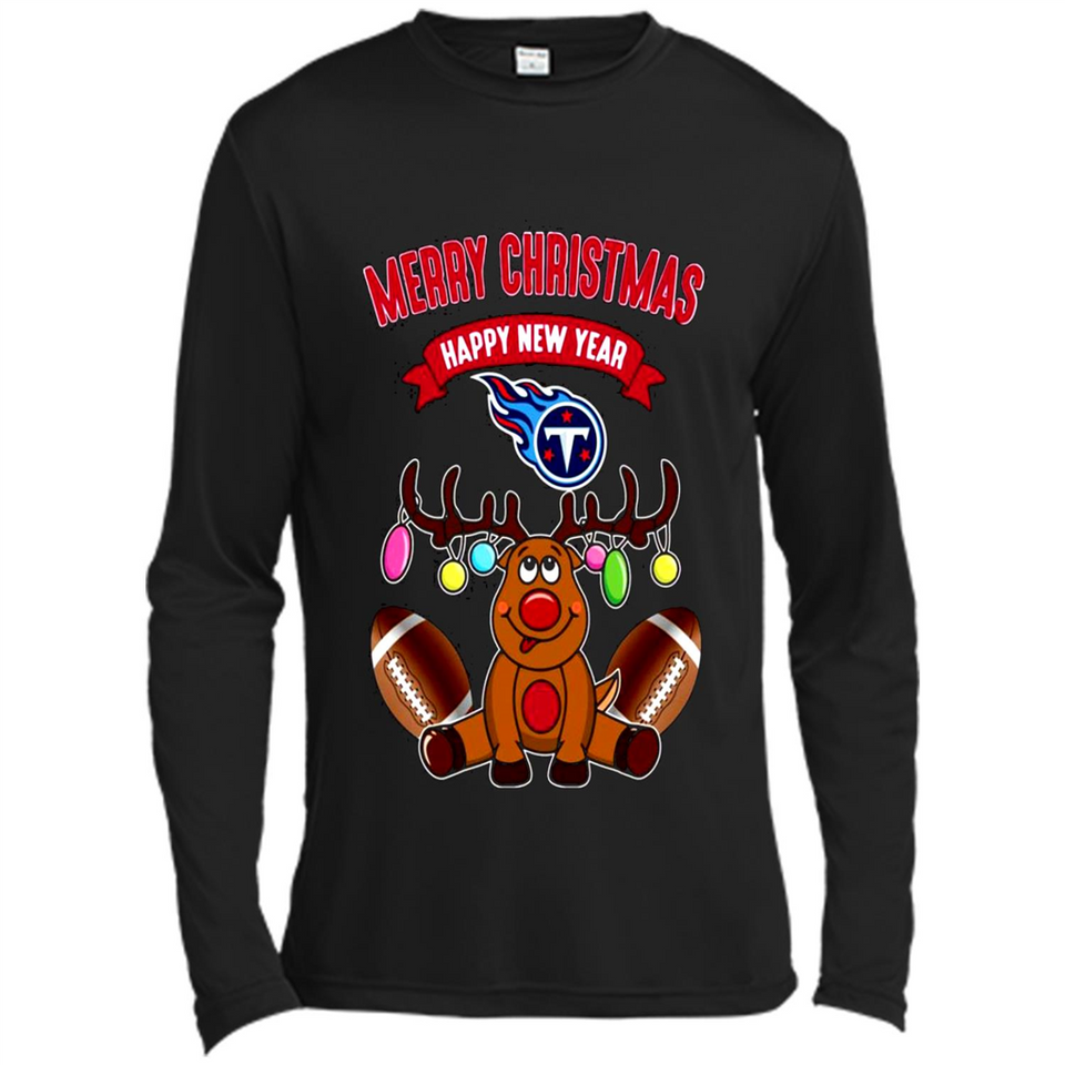 Tennessee Titans NFL Reindeer Funny Merry Christmas And Happy New Year