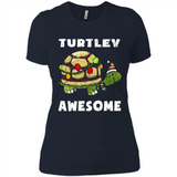 Turtley Awesome - Ladies' Boyfriend T-Shirt