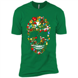 Skull Christmas Decorations Merry Xmas T-Shirt - Premium Short Sleeve T-Shirt