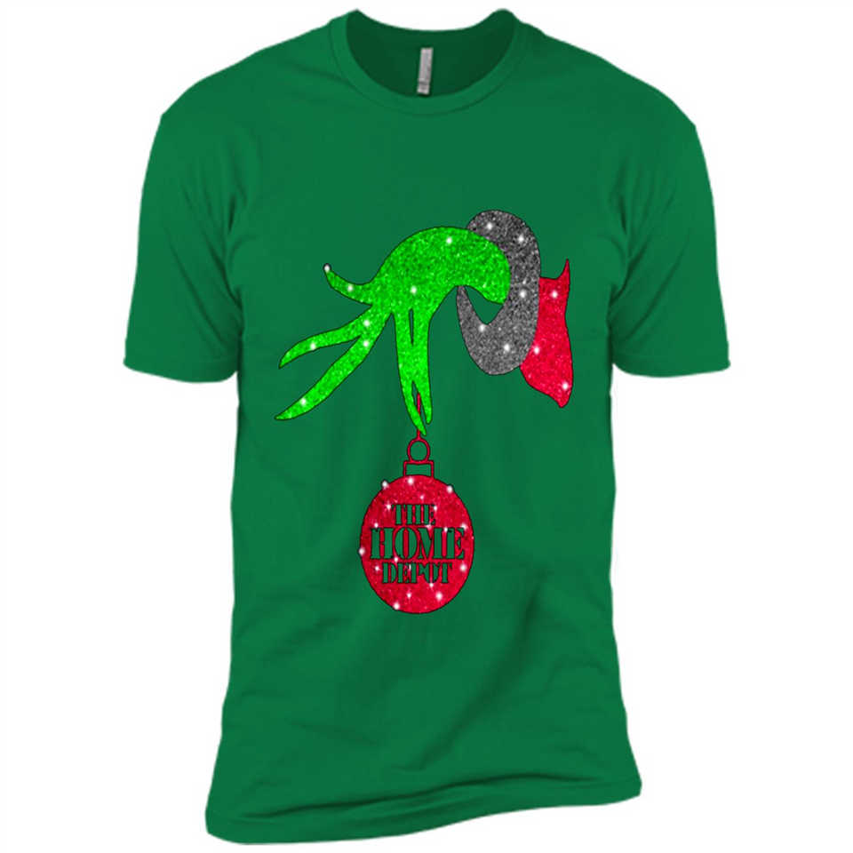 GRINCH HAND HOLDING HOMEDEPOT GLITTER CHRISTMAS PINGPONG