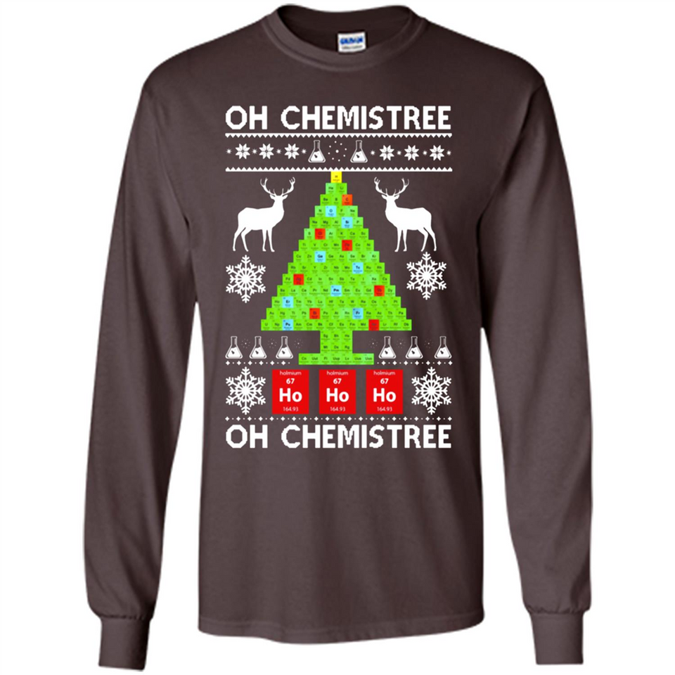 Oh Chemistree, Oh Chemistree Christmas Ugly Sweater - Long Sleeve T-Shirt