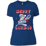 Lacrosse Merry Laxmas Santa - Ladies' Boyfriend T-Shirt