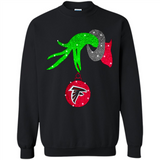 GRINCH HAND HOLDING ATLANTA FALCONS GLITTER CHRISTMAS PINGPONG