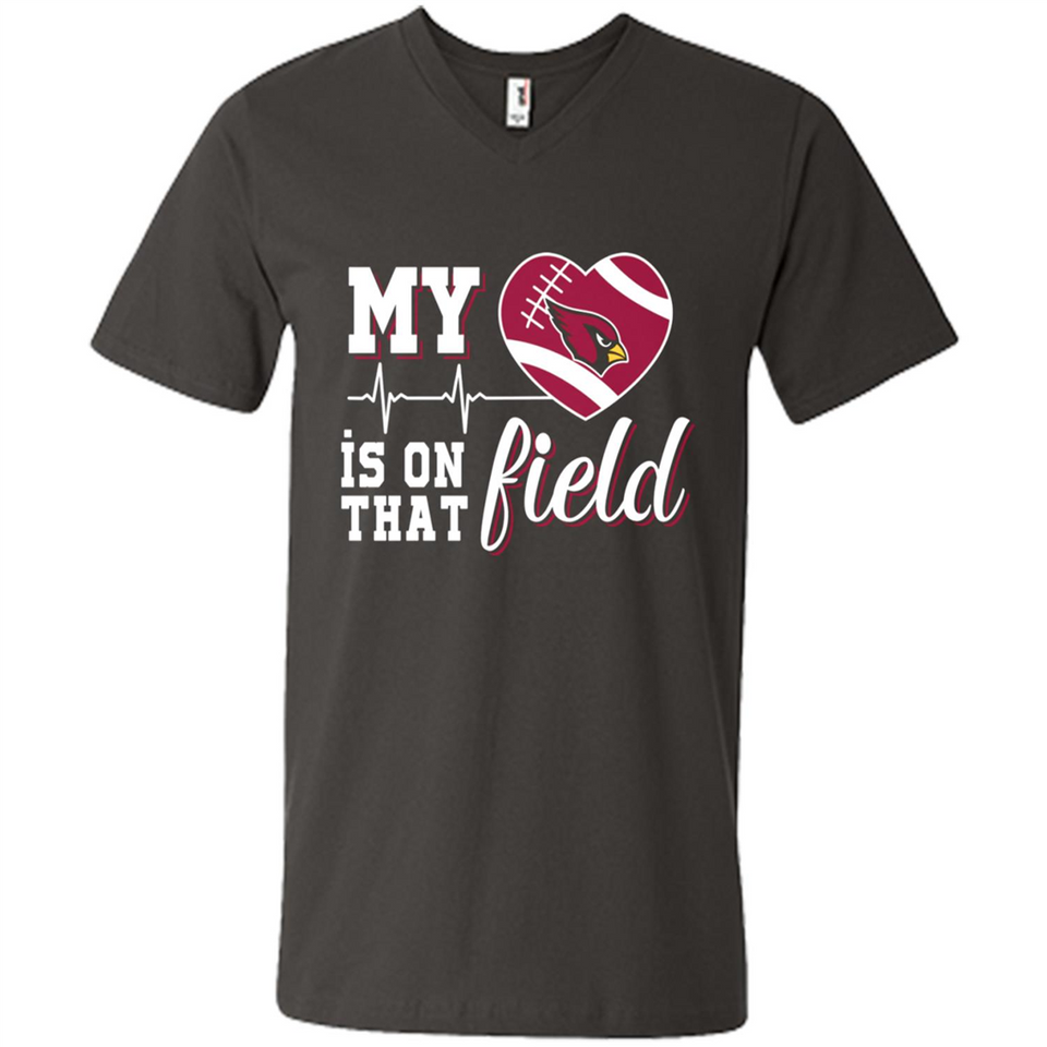 Arizona Cardinals Football My Heart is on that Field - Men's V-Neck