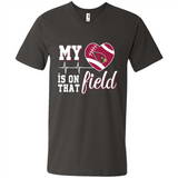 Arizona Cardinals Football My Heart is on that Field - Men's V-Neck