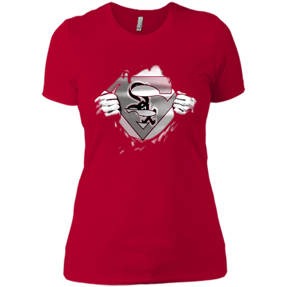 Chicago White Sox And Superman Fans - Ladies' Boyfriend T-Shirt