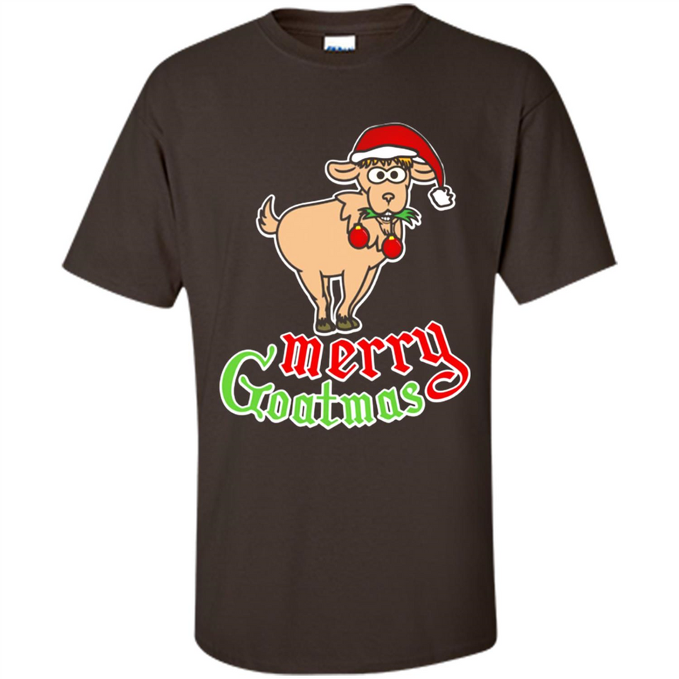 Christmas Merry Goatmas Goat Shirt Santa Hat - Shirt